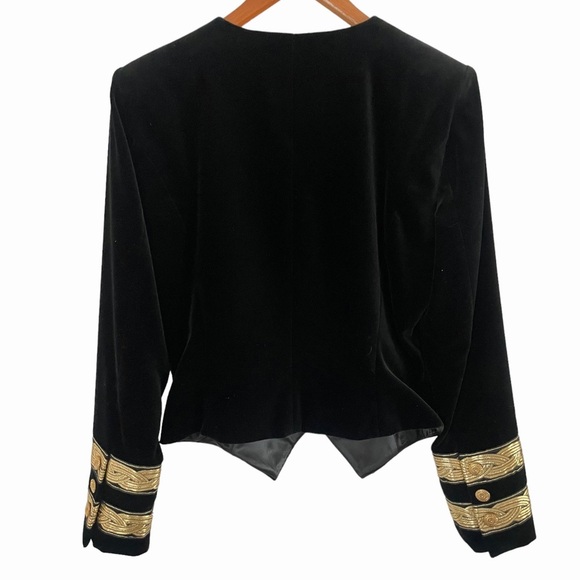 Vintage French Velvet and Gold Women’s Blazer size 40 by Jeannette Miner Paris - Picture 12 of 16